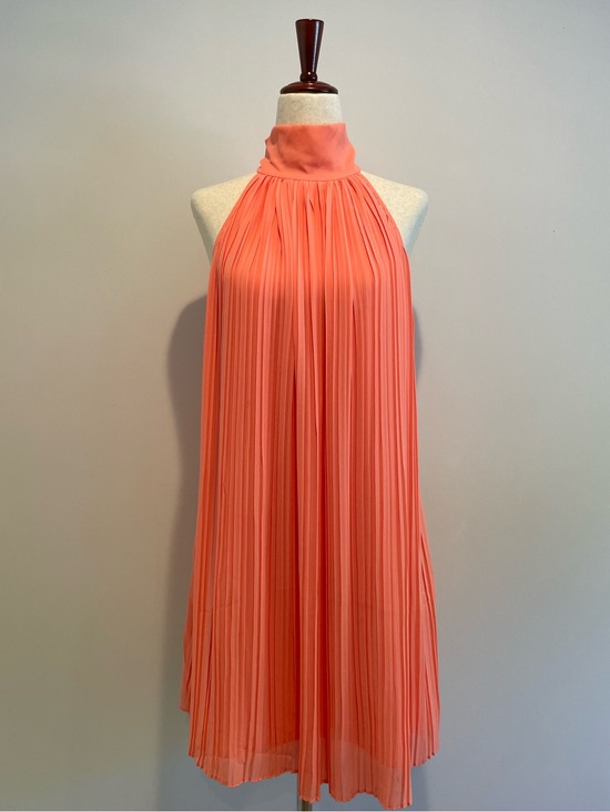 Naked Zebra Dresses & Skirts - Naked Zebra Coral Pleated Halter Dress - Size Small